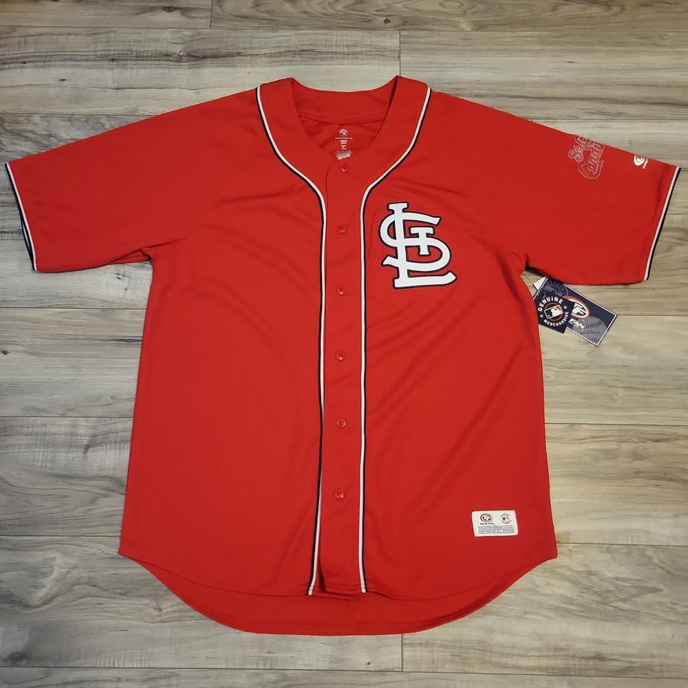 True Fan St. Louis Cardinals Red MLB Blank Baseball Jersey XL NEW